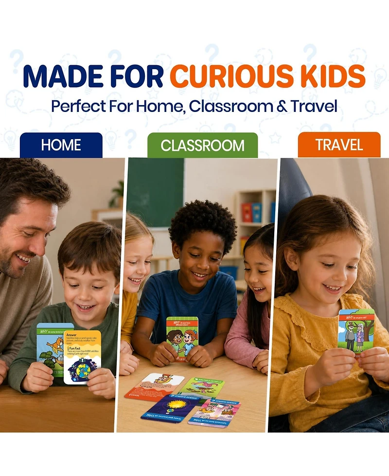 Quokka 101 Why Flash Cards for Kids Ages 4-8 - Educational Card Game with Simple Explanations and Fun Facts About Science, Nature and Space