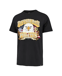 '47 Brand Men's Black Pittsburgh Pirates Americana Eagle T-Shirt