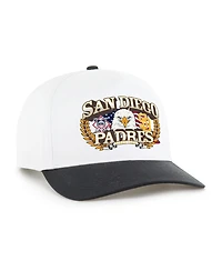 '47 Brand Men's White/Black San Diego Padres Americana Eagle Hitch Adjustable Hat
