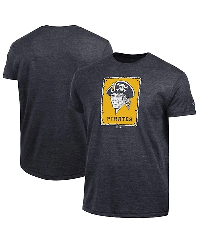 Champion Men's Black Pittsburgh Pirates Cooperstown Logo Tri-Blend T-Shirt