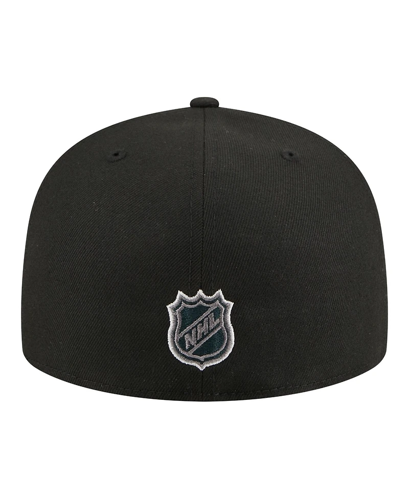 New Era Men's Black Los Angeles Kings Color Pop 59FIFTY Fitted Hat