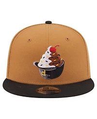 New Era Men's Khaki/Black Pittsburgh Pirates Ice Cream 9FIFTY Snapback Hat