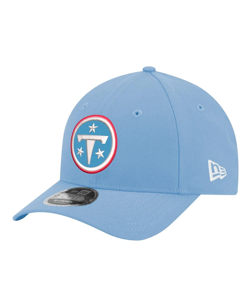 New Era Men's Light Blue Tennessee Titans Primary Logo 9FORTY M-Crown Adjustable Hat