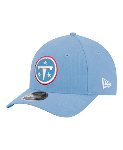 New Era Men's Light Blue Tennessee Titans Primary Logo 9FORTY M-Crown Adjustable Hat