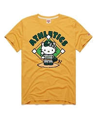 Homage Men's and Women's Gold Athletics Hello Kitty Tri-Blend T-Shirt