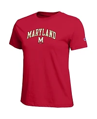 Champion Women's Red Maryland Terrapins Arched Over Logo T-Shirt