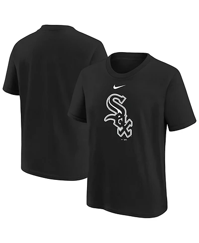 Nike Big Boys and Girls Black Chicago White Sox Large Logo T-Shirt