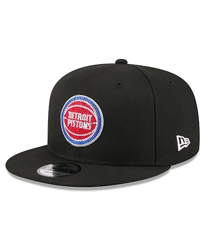 New Era Men's Black Detroit Pistons 2026 Nba Draft Crystal 9FIFTY Snapback Hat