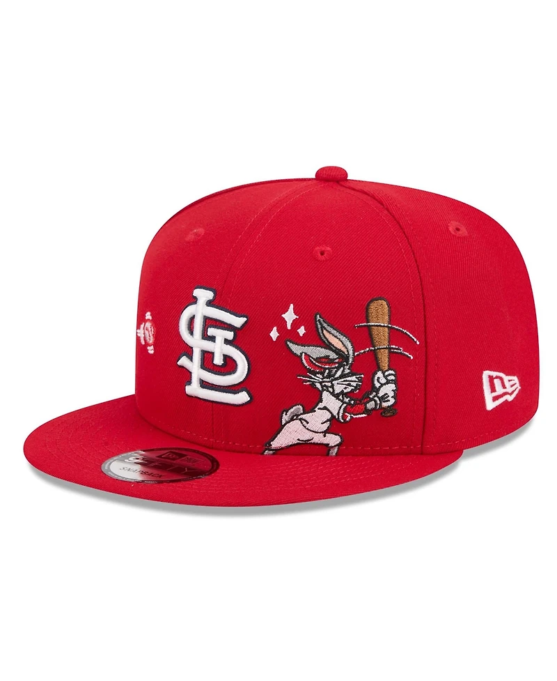 New Era Men's Red St. Louis Cardinals Looney Tunes Bugs Bunny 9FIFTY Snapback Hat