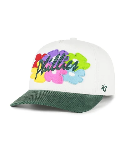 '47 Brand Men's White/Green Philadelphia Phillies Flora Gallery Hitch Adjustable Hat
