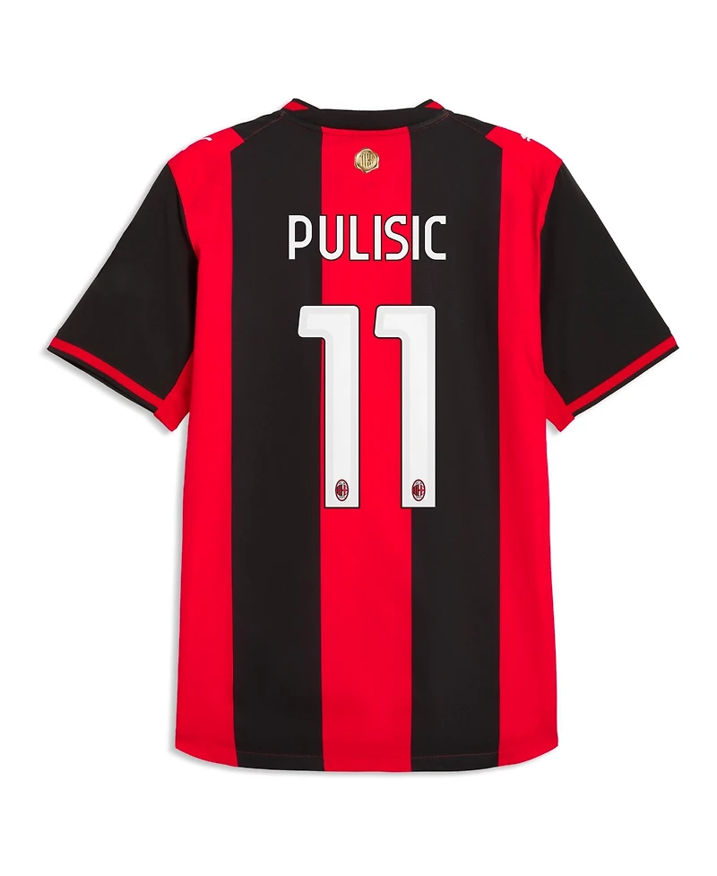 Puma Men's Christian Pulisic Black/Red Ac Milan 2026/27 Home On-Field Authentic Jersey