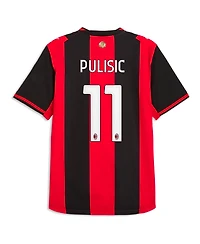 Puma Men's Christian Pulisic Black/Red Ac Milan 2026/27 Home On-Field Authentic Jersey