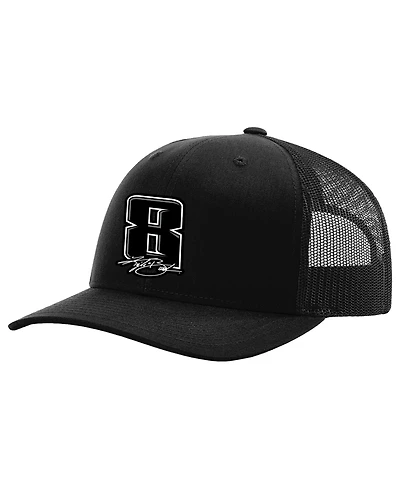 Classic Ink Men's Black Kyle Busch Snapback Trucker Hat