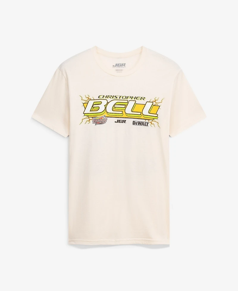 Joe Gibbs Racing Team Collection Men's Cream Christopher Bell 20 DeWalt/Interstate T-Shirt