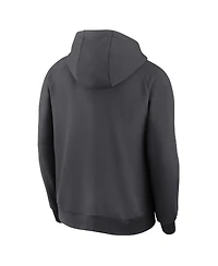 Nike Men's Anthracite Philadelphia Phillies Authentic Collection Player Raglan Dri-fit Full-Zip Hoodie