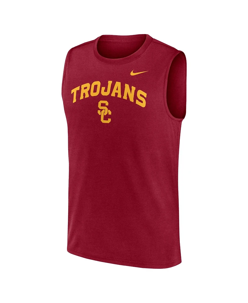 Nike Men's Cardinal Usc Trojans Primetime Legend Arch Dri-fit Muscle Tank Top