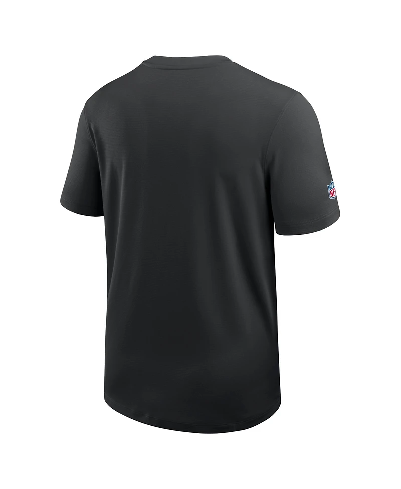 Nike Men's Black Las Vegas Raiders Sideline Uv Dri-fit Coaches Shirt
