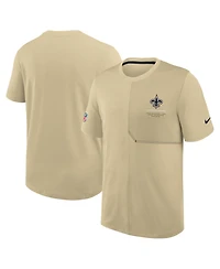 Nike Men's Gold New Orleans Saints Sideline Uv Dri-fit Coaches Shirt