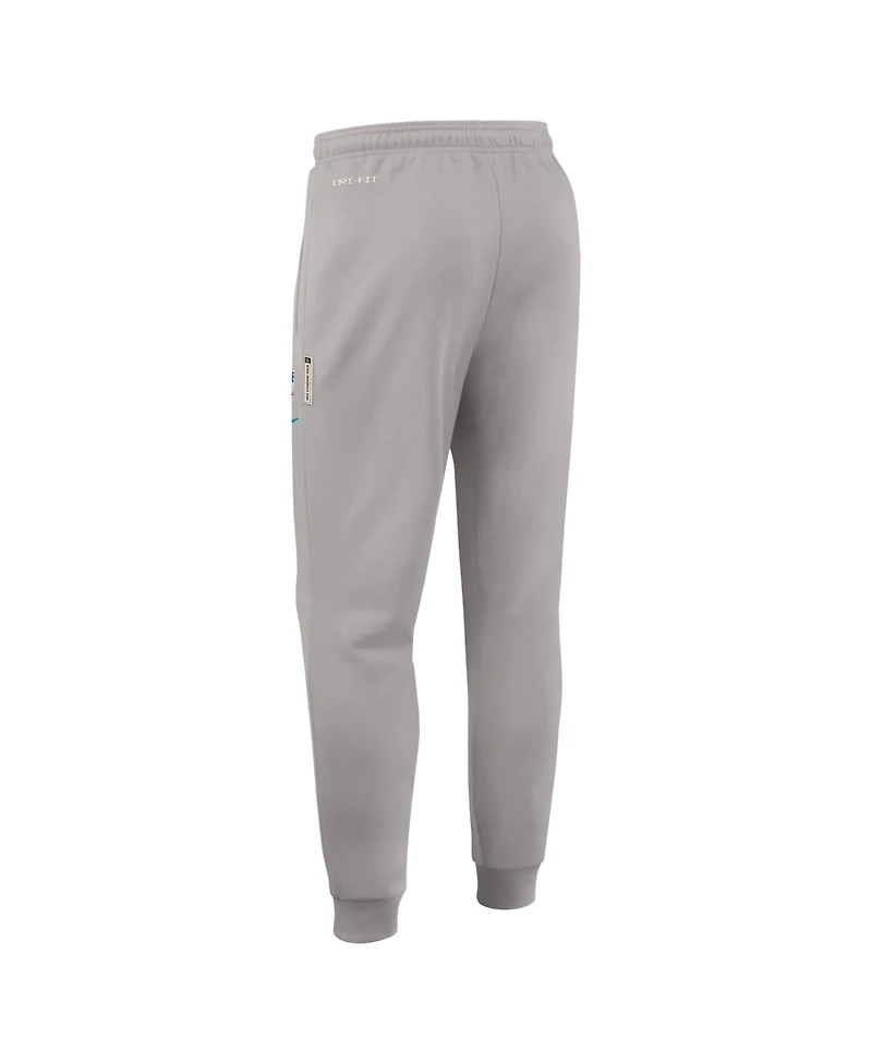 Nike Men's Gray Miami Dolphins Sideline Standard Issue Dri-fit Taper Pants