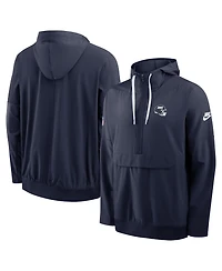 Nike Men's Navy New York Giants Alt Anorak Half-Zip Hooded Jacket