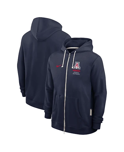 Nike Men's Navy Arizona Wildcats 2026 Sideline Standard Issue Dri-fit Full-Zip Hoodie