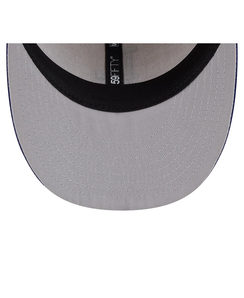 New Era Men's Natural/Royal Los Angeles Dodgers Twine 59FIFTY Fitted Hat
