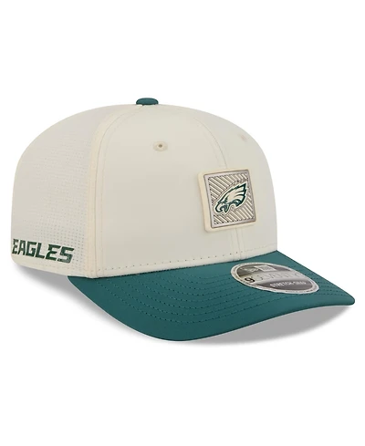 New Era Men's Cream/Midnight Green Philadelphia Eagles 2026 Nfl Training Camp 9SEVENTY Adjustable Hat