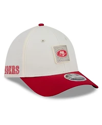 New Era Men's Cream/Scarlet San Francisco 49ers 2026 Nfl Training Camp 39THIRTY Flex Hat