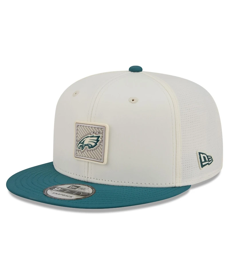 New Era Men's Cream/Midnight Green Philadelphia Eagles 2026 Nfl Training Camp 9FIFTY Snapback Hat
