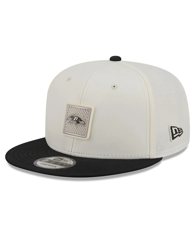 New Era Men's Cream/Black Baltimore Ravens 2026 Nfl Training Camp 9FIFTY Snapback Hat