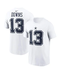 Nike Men's Caleb Downs White Dallas Cowboys 2026 Nfl Draft Name & Number T-Shirt