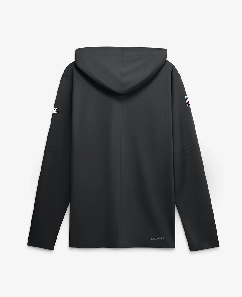 Nike Men's Black Atlanta Falcons Sideline Dri-fit Long Sleeve Hooded T-Shirt