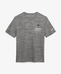 Nike Men's Gray Dallas Cowboys Sideline Double Covered Dri-fit Velocity T-Shirt