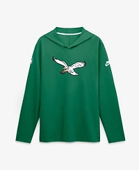 Nike Men's Kelly Green Philadelphia Eagles Sideline Dri-fit Long Sleeve Hooded T-Shirt