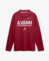 Nike Men's Crimson Alabama Tide 2026 Sideline Lightweight Long Sleeve Hooded Dri-fit T-Shirt