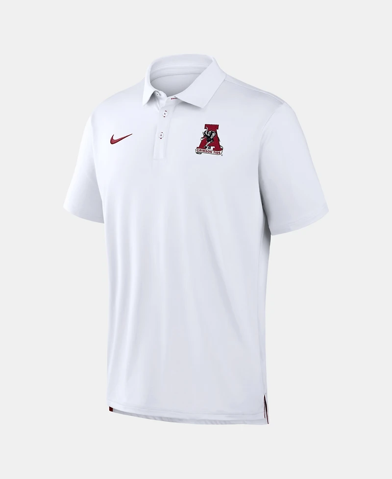 Nike Men's White Alabama Crimson Tide 2026 Sideline Tour Dri-fit Polo Shirt