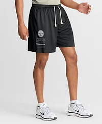 Nike Men's Black/Platinum Pittsburgh Steelers Sideline Standard Issue Dri-fit Reversible Shorts