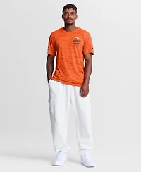 Nike Men's Orange Denver Broncos Sideline Double Covered Dri-fit Velocity T-Shirt