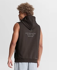 Nike Men's Brown Cleveland Browns Sideline Standard Issue Dri-fit Sleeveless Hoodie