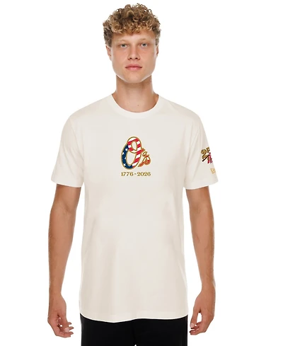 New Era Men's Cream Baltimore Orioles 250th Fourth of July T-Shirt