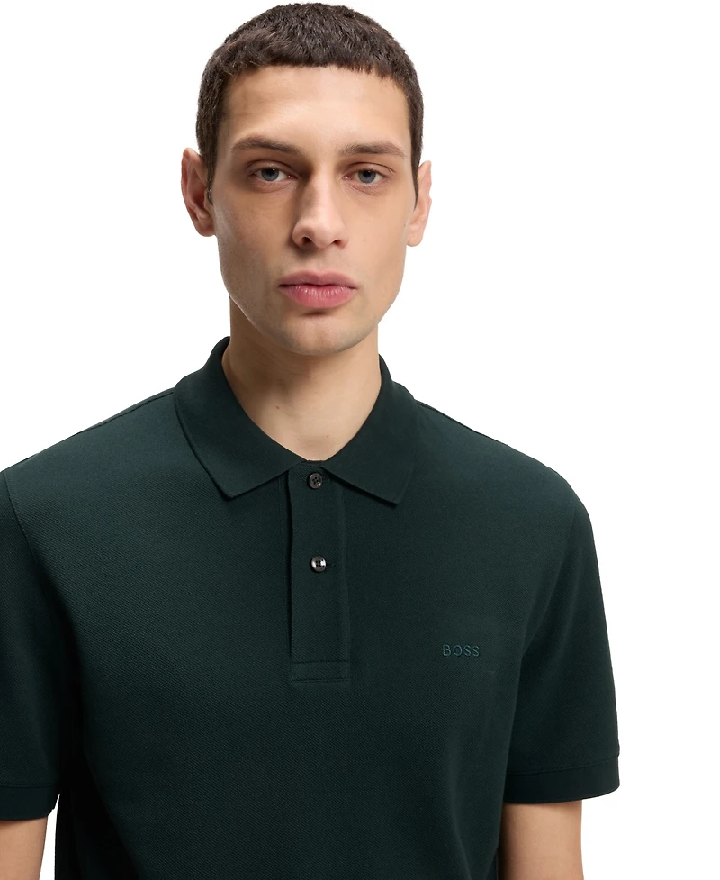 Boss by Hugo Men's Cotton Pique Pallas Logo Polo Shirt