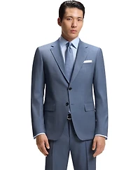Boss by Hugo Men's Patterned Stretch Wool Two-Piece Slim-Fit Suit