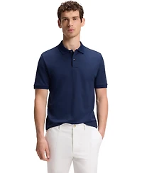 Boss by Hugo Men's Cotton-Silk Jacquard Regular-Fit Polo