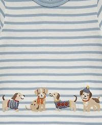 Little Me Baby Boys' Puppies Long-Sleeve Top, Joggers and Socks, 3-Piece Set