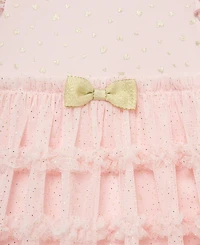 Little Me Baby Girls' Heart Shine Tutu Popover Dress and Headband, 2-Piece Set