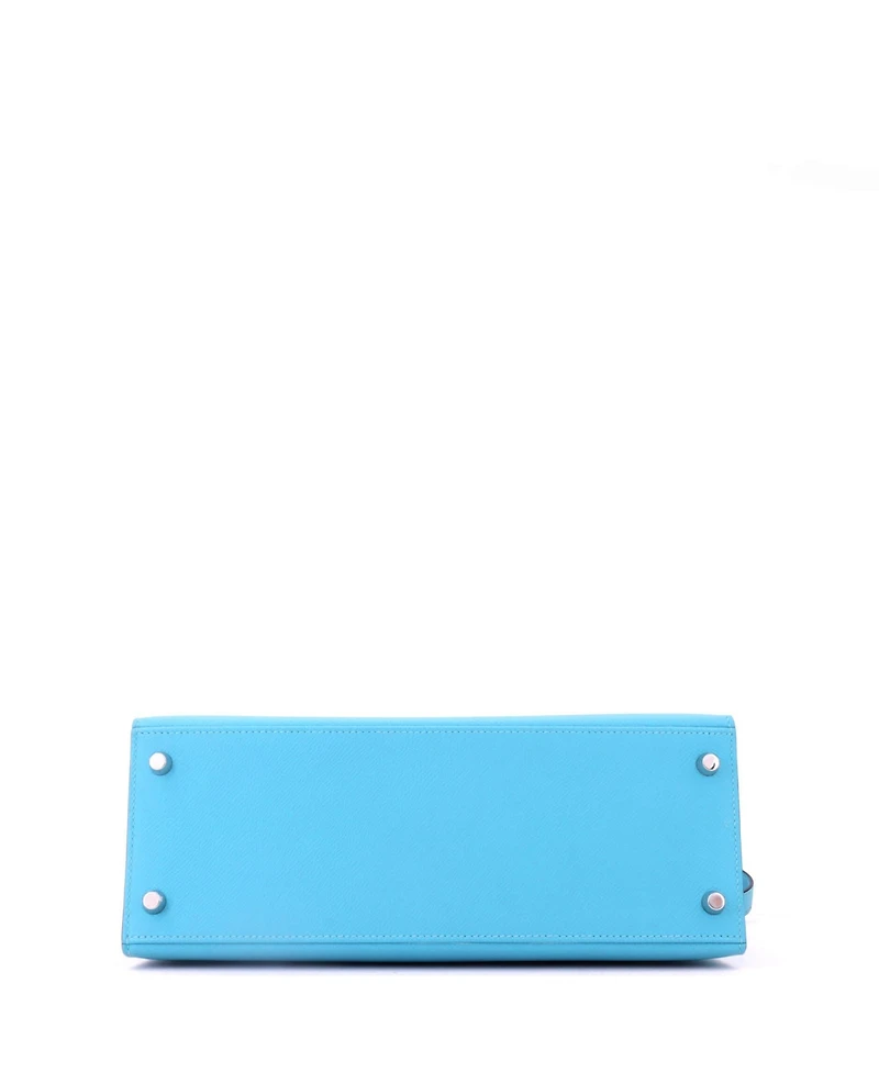 Pre-Owned HERMES Kelly 28 Handbag Epsom with Palladium Hardware