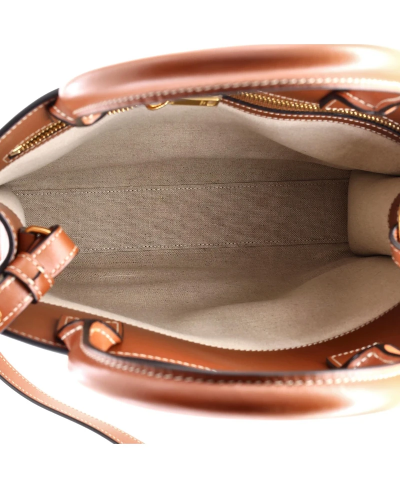 Pre-Owned Celine Small Sulky Vertical Cabas Tote Canvas with Leather