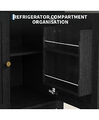 homfan 73 Inch Tall Arched Pantry Cabinet with Drawer, Farmhouse Storage Hutch, Adjustable Shelves for Kitchen and Living Room