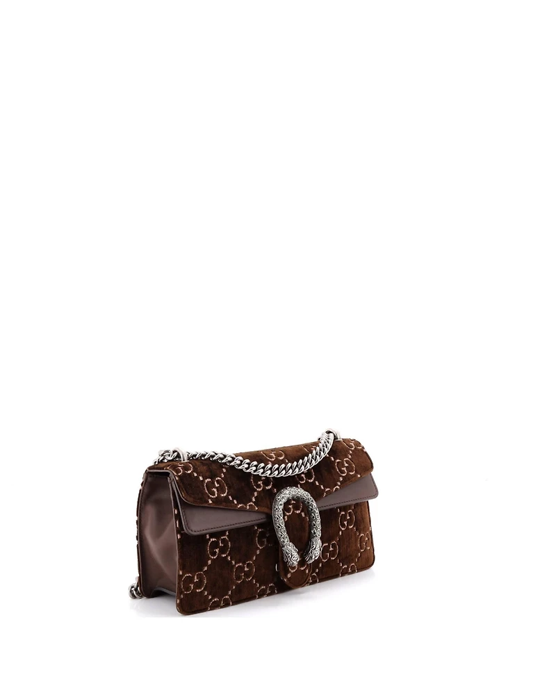 Pre-Owned Gucci Mini Dionysus Bag Gg Velvet
