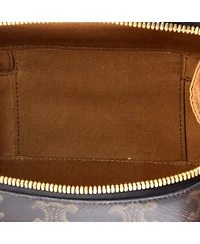 Pre-Owned Celine Mini Cuir Triomphe Box Chain Crossbody Bag Triomphe Coated Canvas